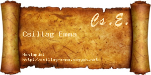 Csillag Emma névjegykártya