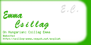 emma csillag business card